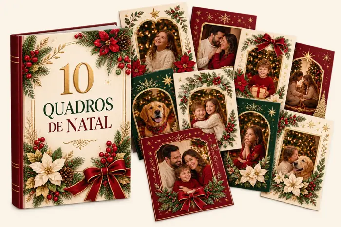 Mockup do bônus 10 Quadros de Natal